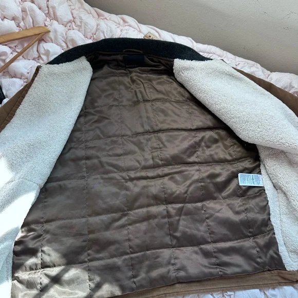 Banana Republic Moleskin Bomber Jacket Brown Sherpa Lined Men’s Large